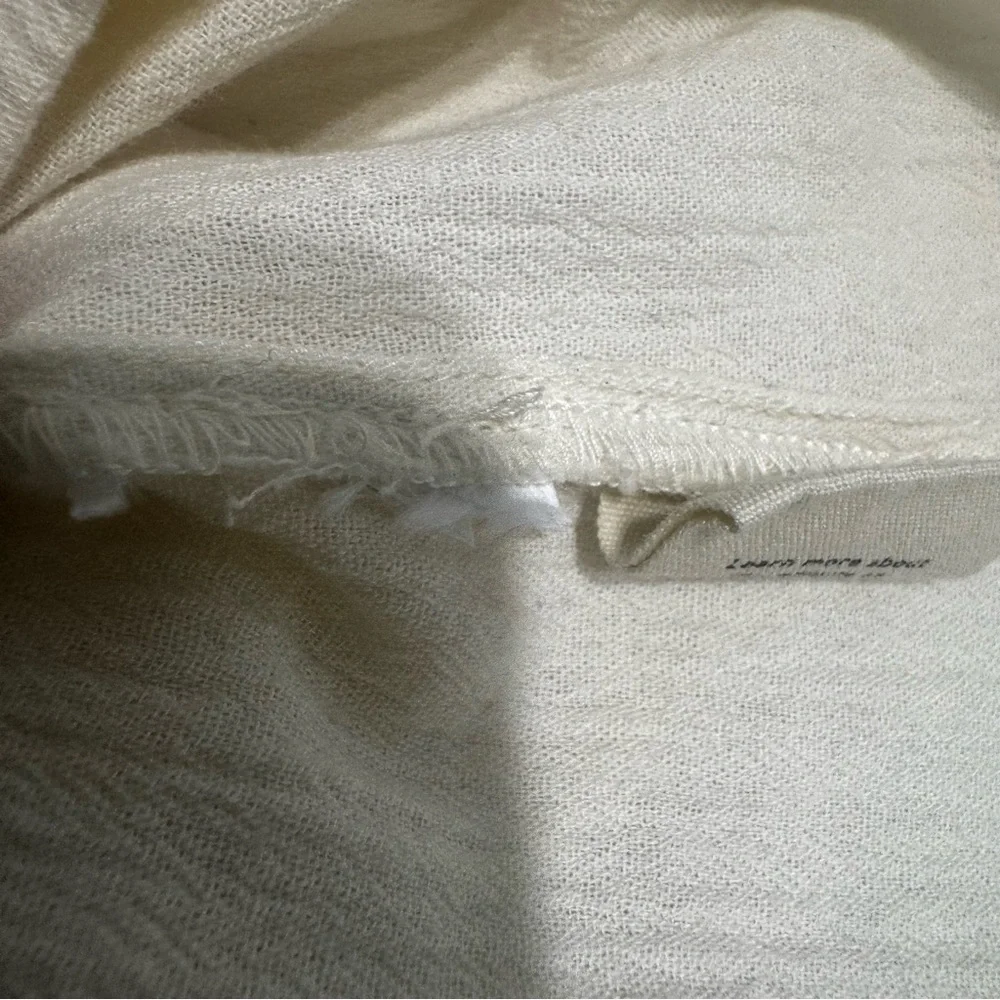 Madewell Women's Cream Embroidered Top Size Medium - Picture 9 of 11